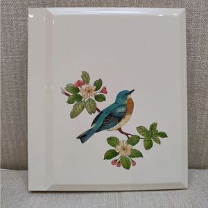 Otagiri Lacquerware Bluebird Floral Photo Album Memory Scrapbook Vintage